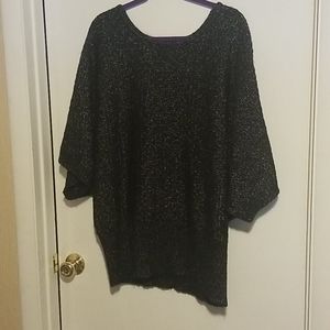 NY Collection Black Short Sleeve Sweater Size 2XL